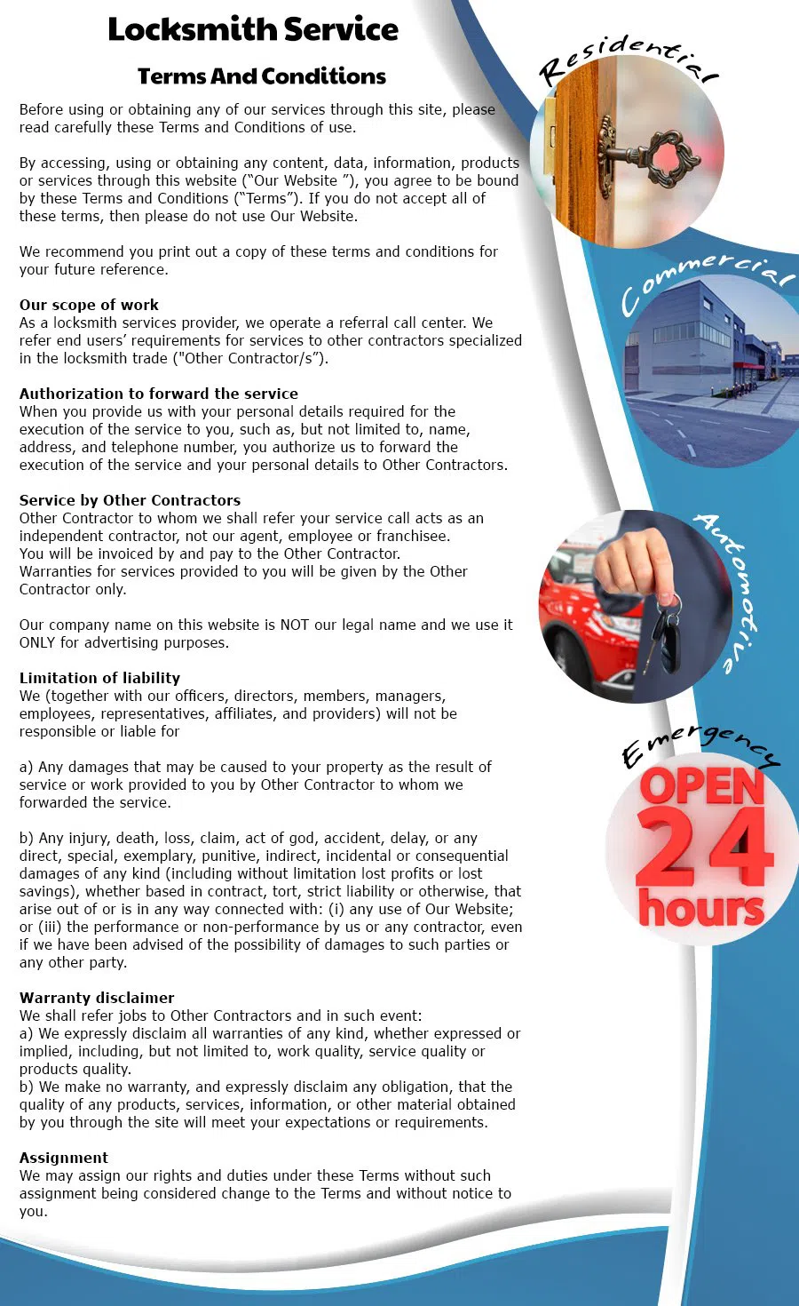 Community Locksmith Store Indianapolis, IN 317-456-5527 - terms-ls